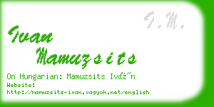 ivan mamuzsits business card